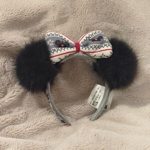 Kids Black and Gray Bow Headband